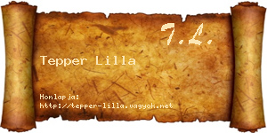 Tepper Lilla névjegykártya